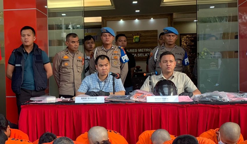 Puluhan pelaku kejahatan ditangkap jajaran Polres Metro Jakarta Selatan selama Operasi Pekat Jaya. (Foto: PMJ News)