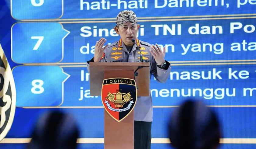 Kapolri Jenderal Listyo Sigit Prabowo saat memberikan arahan. (Foto: PMJ News/Dok Polri)