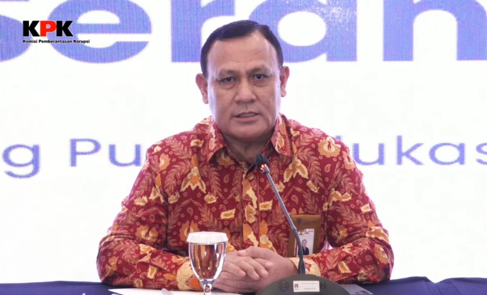 Ketua Komisi Pemberantasan Korupsi (KPK) Firli Bahuri beri keterangan. (Foto: PMJ/YouTube KPK). 