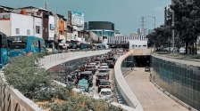 Underpass Senen belum bisa dilalui. (Foto: PMJ News/Instagram @dhonysaktiawan)