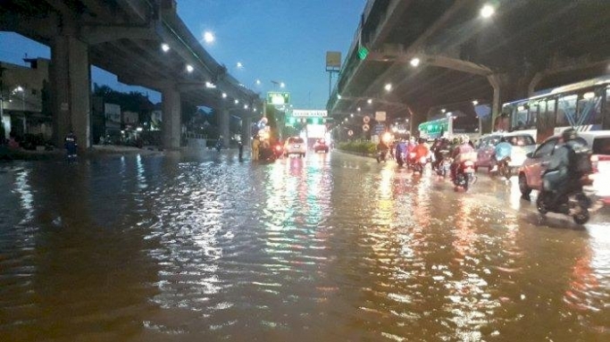 Wilayah Jakarta tergenang air hujan. (Foto: PMJ/ Dok Net)