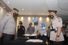 Sertijab PJU Polri di lingkungan Polres Jakarta Barat. (Foto: PMJ News). 