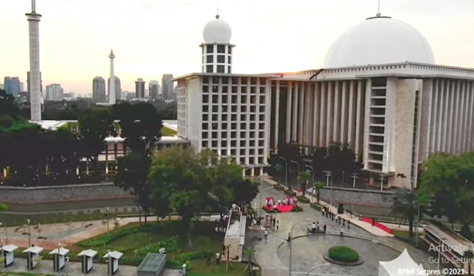 Masjid Istiqlal. (Foto: PMJ News/YouTube Setpres).