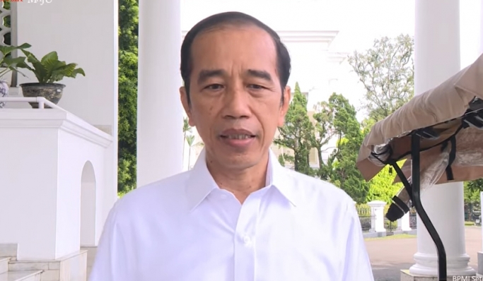 Presiden Joko Widodo saat memberikan keterangan. (Foto: PMJ News/YouTube Setpres).