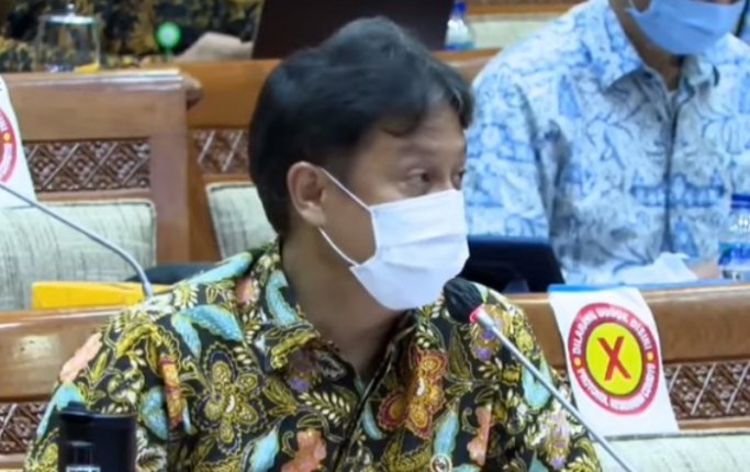 Menkes Budi Gunadi Sadikin saat rapat kerja bersama Komisi IX DPR RI. (Foto: PMJ News/YouTube TV Parlemen).