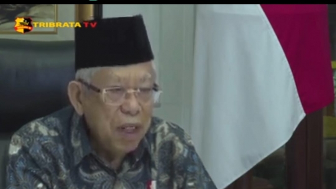 Wakil Presiden KH Ma'ruf Amin. (Foto: Tangkapan layar YouTube Tribrata TV)