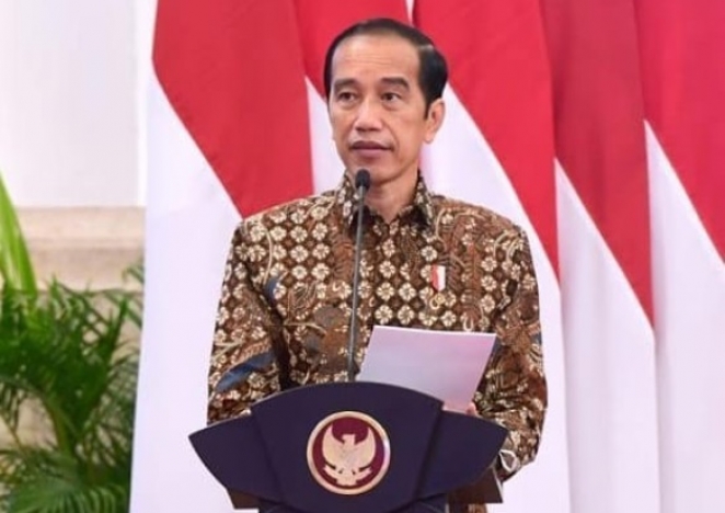 Presiden Jokowi memberikan sambutan dalam pembukaan Rakernas Penguatan Ekosistem Inovasi Teknologi BPPT. (Foto: PMJ News/Instagram @jokowi).