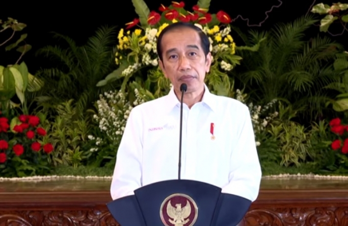 Presiden Joko Widodo saat memberikan keterangan pers. (Foto: PMJ News/YouTube Setpres).