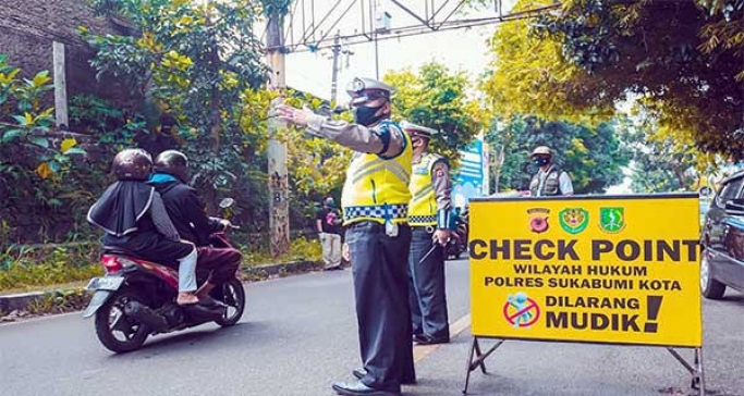 Pos penyekatan di Jawa Barat. (Foto: Dok Net)