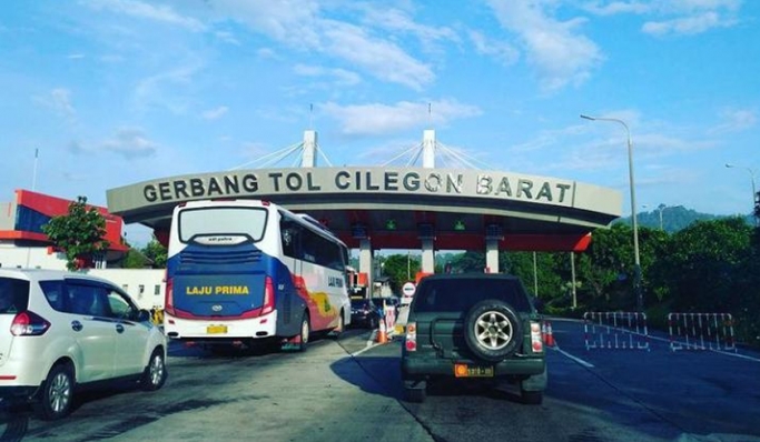 Gerbang Tol Cilegon Barat. (Foto: PMJ News/Instagram).