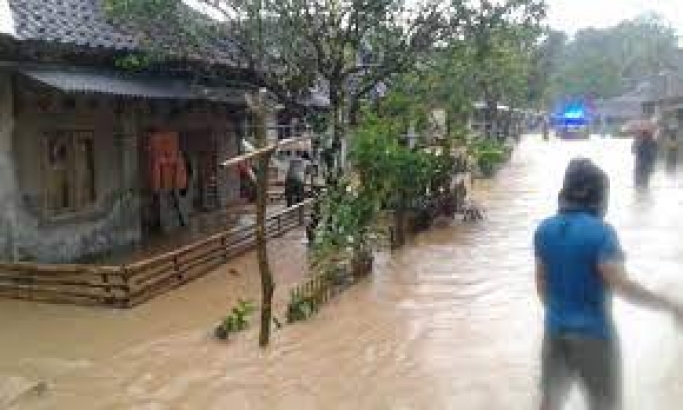 Banjir di Desa Rengasjajar, Kecamatan Cigudeg, Bogor. (Foto: Pemkab Bogor)