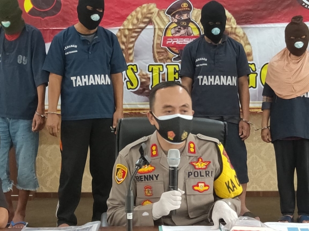 Keterangan Kapolres Temanggung AKBP Benny Setyowadi, dan jajarannya. (Foto: PMJ News). 