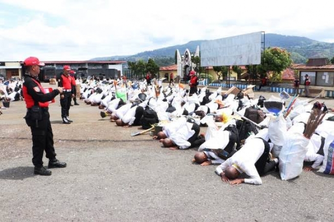 Penerimaan anggota Polri di Papua. (Foto: Dok Net)