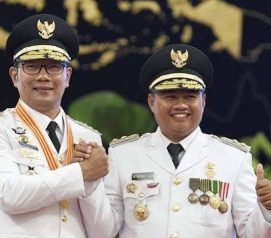 Gubernur Jawa Barat Ridwan Kamil dan Wagub Jabar Uu Ruzhanul Ulum. (Foto: Instagram Ridwan Kamil).