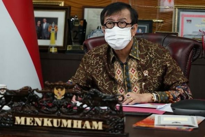 Menkumham Yasonna Laoly berikan penjelasan. (Foto: PMJ/IG Yasonna Laoly).  