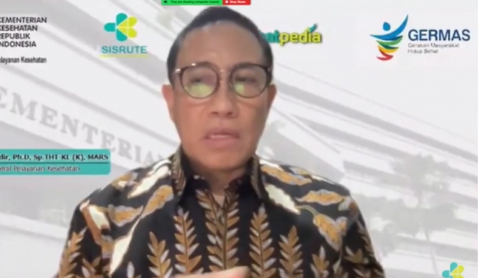 Dirjen Pelayanan Kementerian Kesehatan, Abdul Kadir saat memberikan keterangan pers. (Foto: PMJ News/YouTube Kemenkes).