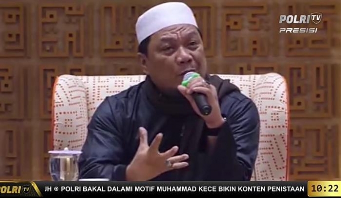 Yahya Waloni. (Foto: tangkapan layar Polri TV)