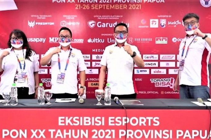 Rencana pembukaan ekshibisi cabang esports dalam PON XX Papua 2021. (Foto: Dok Net/ Istimewa). 