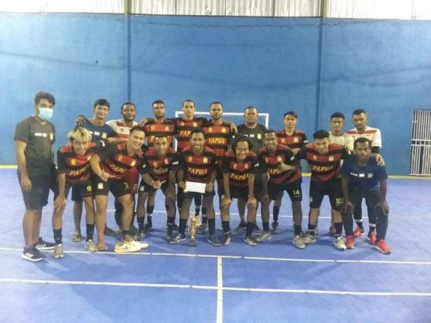 Tim Futsal Papua dalam ajang PON. (Foto: Dok Net/ Istimewa)