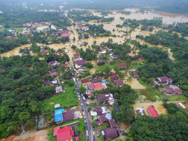 Banjir di Kabupaten Kampar Riau. (Foto: Dok Net/ Istimewa)