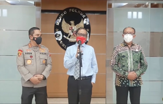 Menko Polhukam, Mahfud MD memberikan keterangan pers. (Foto: PMJ News/YouTube Kemenko Polhukam).