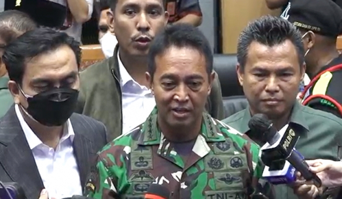 Jenderal Andika Perkasa saat menjalani uji kelayakan Panglima TNI di DPR RI. (Foto: PMJ News/Nia).