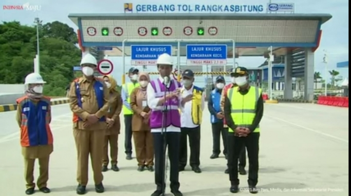 Presiden Jokowi di Lebak Banten. (Foto: Tangkapan layar YouTube Setpres). 