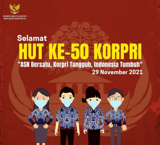 HUT ke-50 Korpri. (Foto: Instagram Jokowi). 