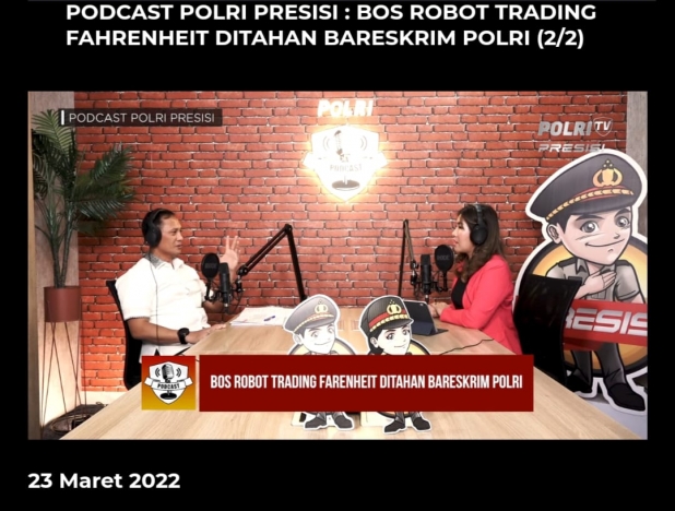 Podcast Polri TV Wadir Tipideksus Kombes Helfi Assegaf. (Foto: TV Polri)