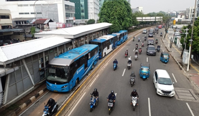 Moda angkutan umum Transjakarta. (Foto: PMJ News/Gtg)