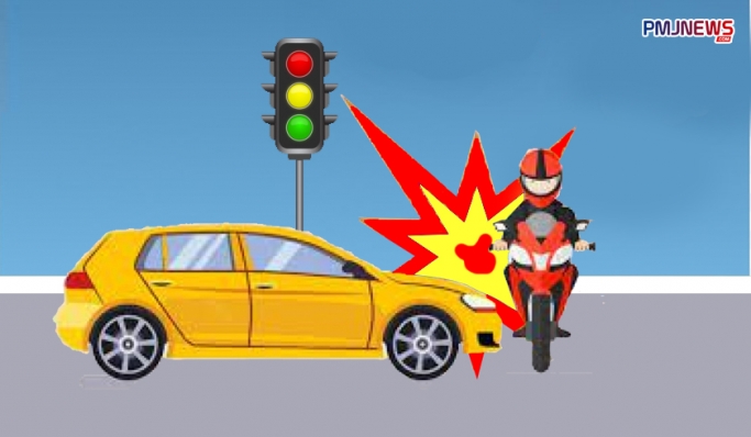 Kecelakaan mobil dengan motor. (Foto: PMJ News/Ilustrasi/Hadi)