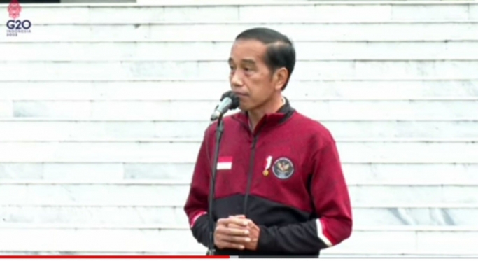 Presiden Joko Widodo resmi melepas kontingen Indonesia. (Foto: YouTube Setpres)