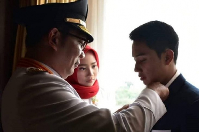 Ridwan Kamil dan Putranya Eril. (Foto: PMJ/Ist). 