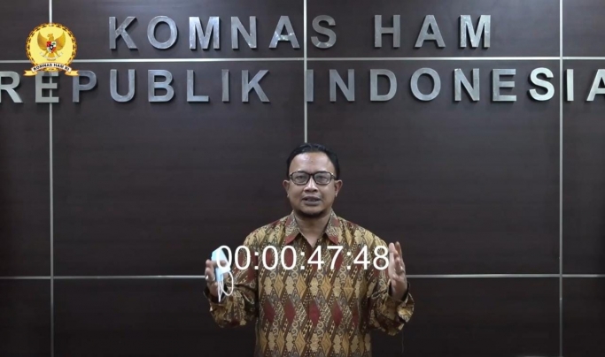 Komisioner Pemantauan dan Penyelidikan Komnas HAM Choirul Anam. (Foto: YouTube Komnas HAM).