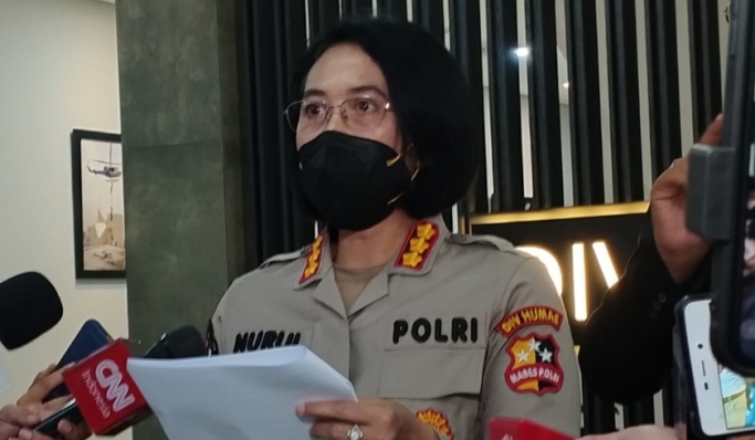 Kabag Penum Divisi Humas Polri, Kombes Pol Nurul Azizah saat memberikan keterangan pers. (Foto: PMJ News/Fajar)