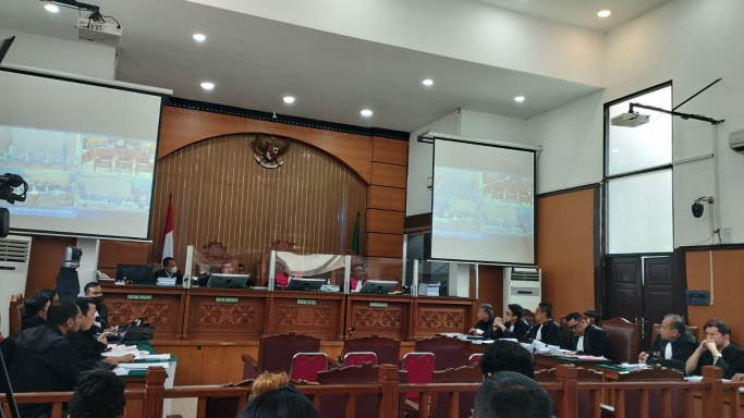 Suasana sidang di PN Jakarta Selatan. (Foto: PMJ News/ Fajar)