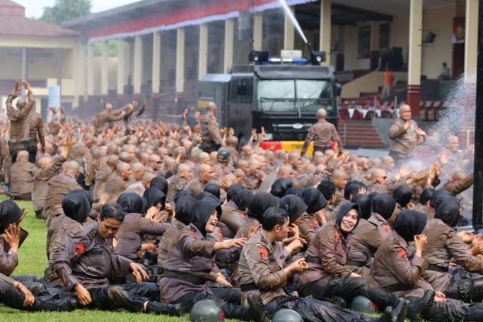 Sekolah Pembentukan Perwira (Setukpa) Lemdiklat Polri menggelar kegiatan pembinaan tradisi lembaga pendidikan. (Foto: PMJ News)