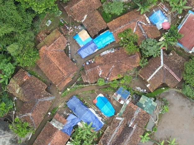 Video dari tangkapan layer drone. (Foto: PMJ News)