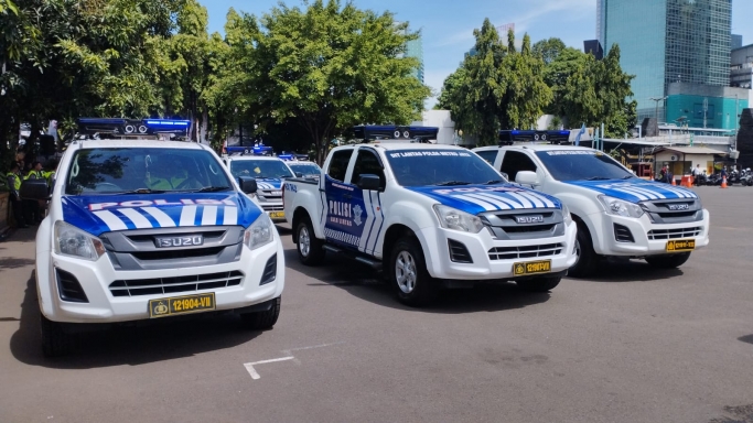 Mobil patroli Polri akan diganti dengan mobil listrik. (Foto: PMJ/Fajar).