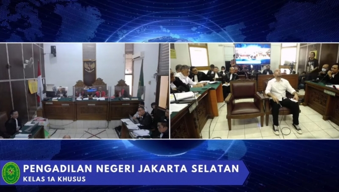 Terdakwa Baiquni Wibowo di PN Jaksel. (Foto: Tangkapan Layar YouTube Metro TV).