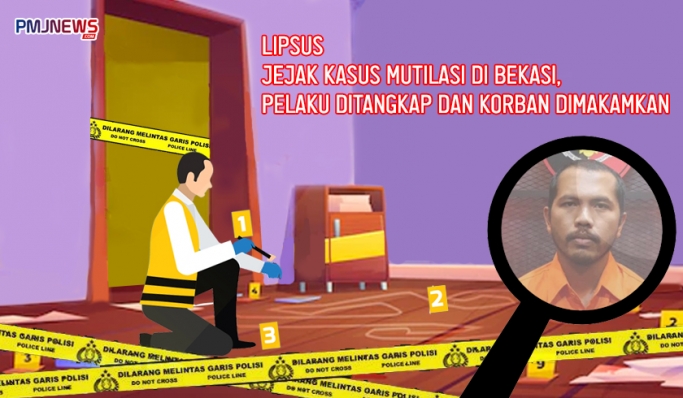 Lipsus jejak kasus mutilasi di Bekasi, pelaku ditangkap dan korban dimakamkan. (FotoL PMJ News/Ilustrasi/Hadi)
