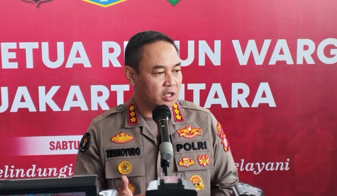 Kabid Humas Polda Metro Jaya, Kombes Pol Trunoyudo Wisnu Andiko saat memberikan keterangan pers. (Foto: PMJ News/Fajar)