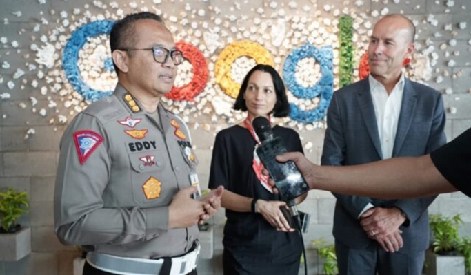Korlantas Polri bersama Google menggelar rapat koordinasi dan kerja sama pelayanan informasi. (Foto: PMJ News/Dok NTMC Polri)