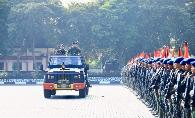 Korps Brimob Polri meresmikan struktur organisasi baru dan pelantikan jabatan Komandan Pasukan di Lapangan Mako Brimob Kelapa Dua, Depok. (Foto: PMJ News/Dok Divhumas Polri)