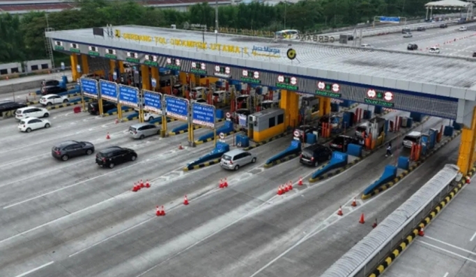 Gerbang tol utama yang akan dilalui pemudik. (Foto: PMJ News/Dok Jasa Marga)