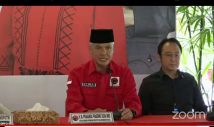 Kader PDI Perjuangan Ganjar Pranowo. (Foto: YouTube PDI Perjuangan)