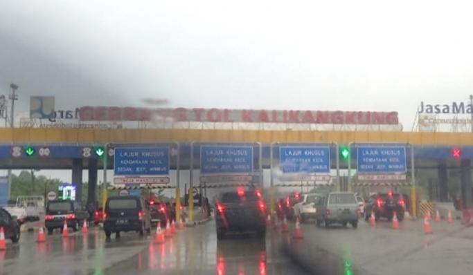 Gerbang Tol Kalikangkung. (Foto: PMJ News/Gtg)