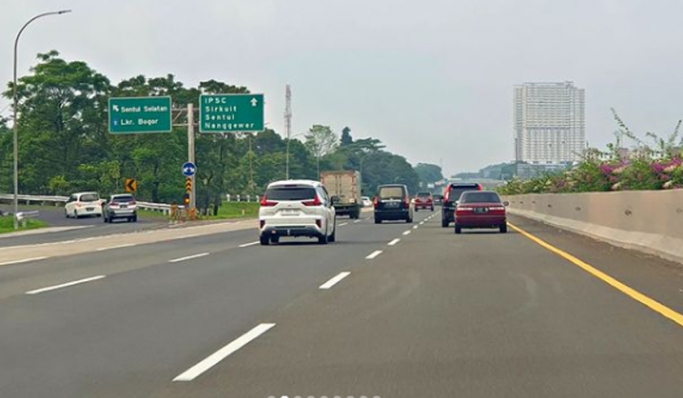 Ruas Tol Jagorawi arah Jakarta. (Foto: PMJ News/Instagram)