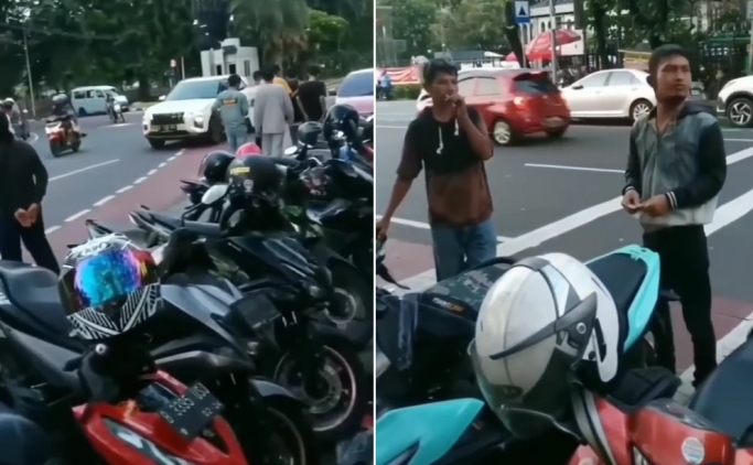 Viral di media sosial warga mengeluh dikenakan uang parkir Rp10 ribu di kawasan Masjid Istiqlal. (Foto: PMJ News/Instagram @Net2netnews)