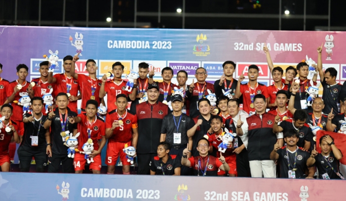 Timnas Sepakbola Indonesia U-22 berhasil meraih medali emas Sea Games 2023. (Foto: PMJ News/Dok PSSI)